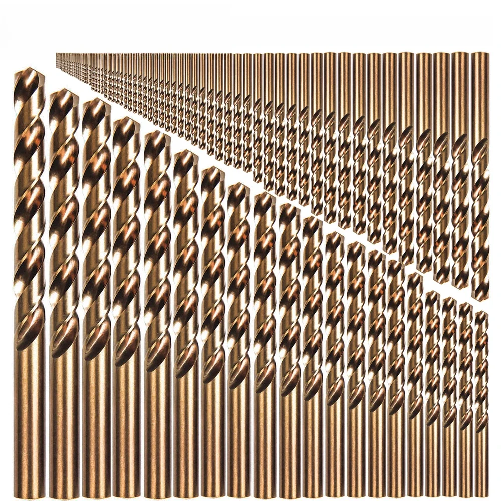 Drillforce 91 szt. 1-10MM M42 8% zestaw wierteł kobaltowych, zestaw wierteł hss-co, do wiercenia na stal hartowana, żeliwo i stal nierdzewna — zdjęcie 2