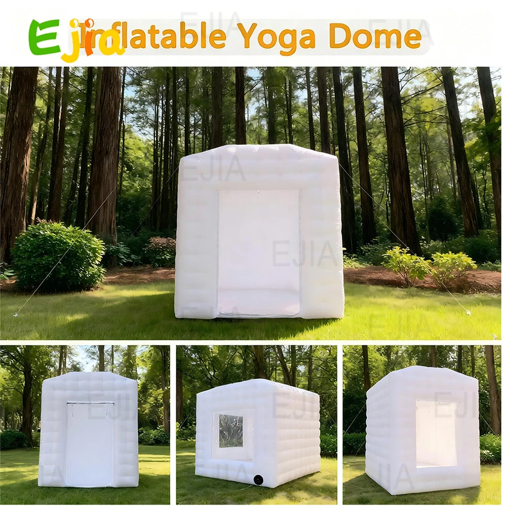 Hot 7*9ft Portable  Inflatable Hot Yoga Dome Tent Portable Yoga Tent Backdrop for Home Indoor  Meditation Fitness Space