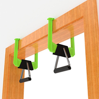 2PCS Pull Up Bar No Drill Door Frame Chin Up Bar for Home Office Non-Slip Portable Home Gym Equipment Space Saving Fitness Tool