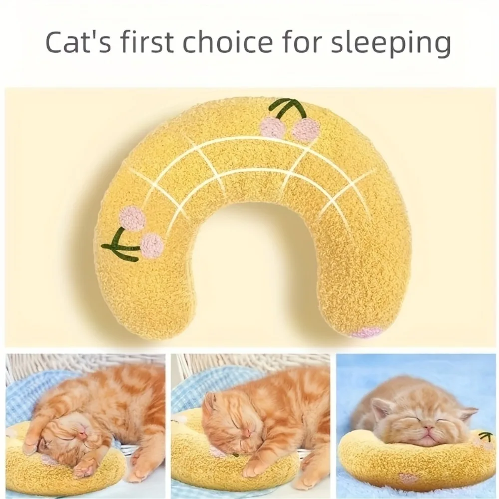 Soft Pet Pillow Cushion for Cats Dogs Thick Cotton Sleeping Headrest Comfortable Bite Resistant Pet Bed Accessory view 5