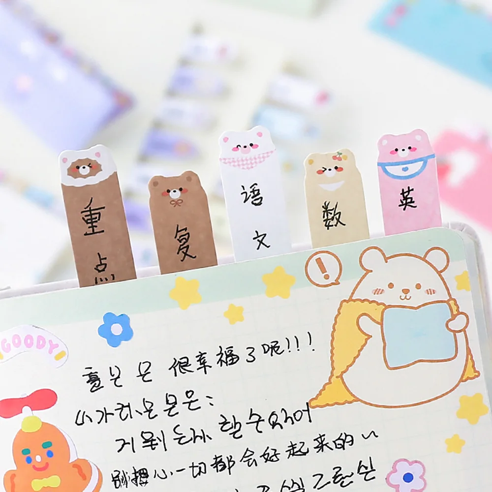 120 Sheets Cute Sticky notes Sticky Index Tabs Sticker Indexing Bookmarks Page Mark To Do List Stationery Office School Supplies
