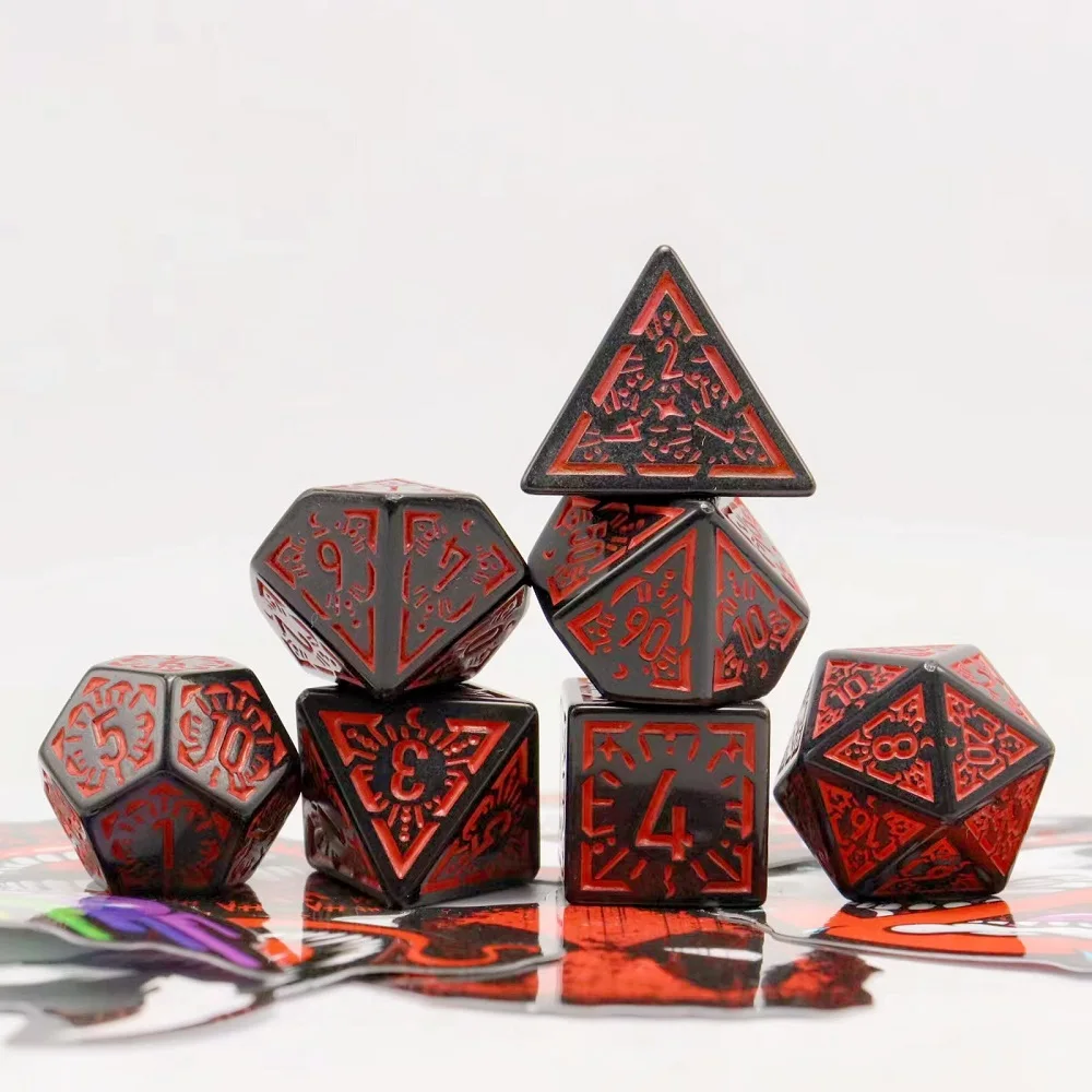 

7Pcs/set DND Acryli Dice Multifaceted Table Game D4 D6 D8 D10 D12 D20 Game Dice Party Game Acrylic Polyhedral Dice TRPG DND