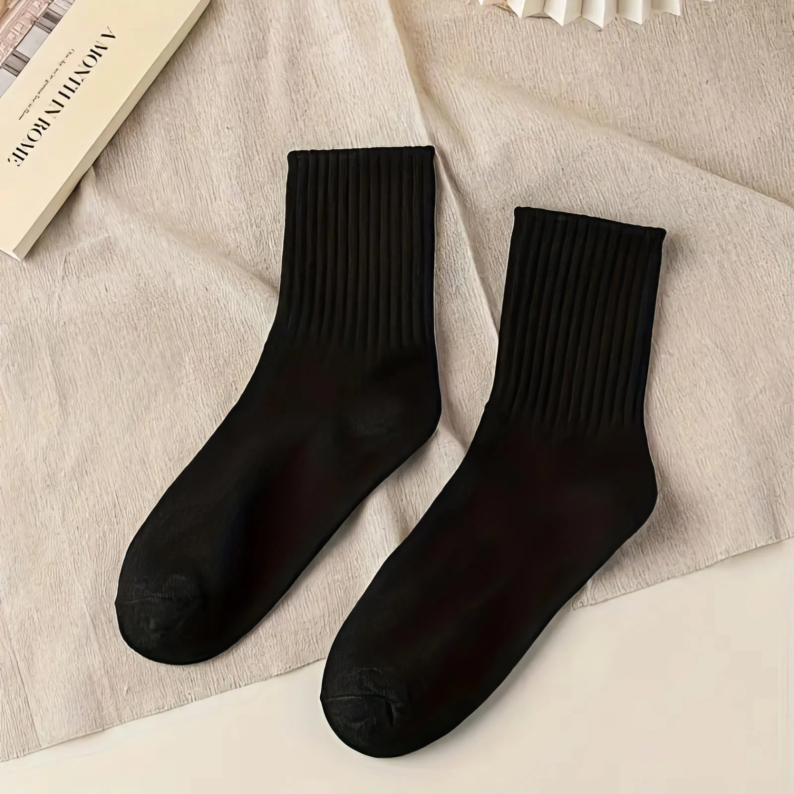 10 Pasang Kaus Kaki Khaki Kasual, Elastis, Lembut dan Nyaman, Cocok untuk Berbagai Pakaian Sehari-hari dan Olahraga