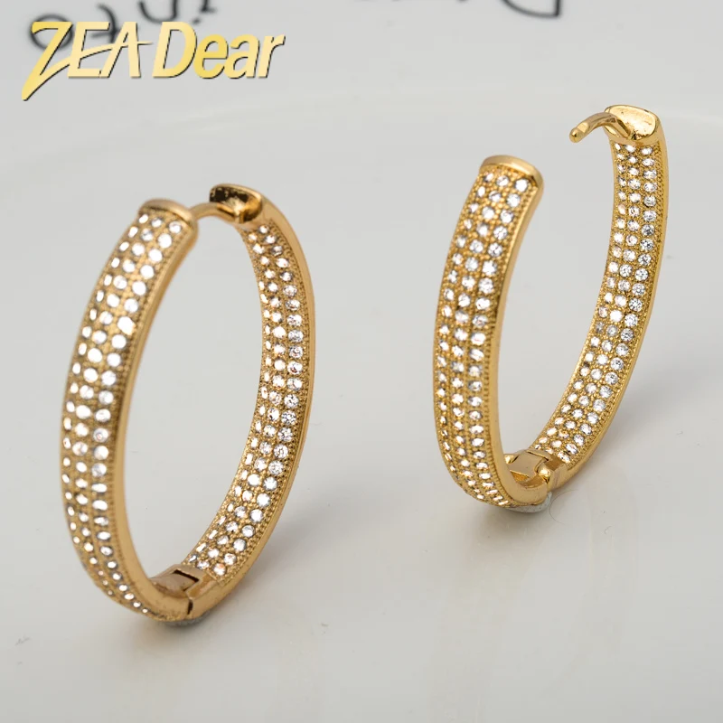 ZEADear New Hot-Selling Round Earrings Set 2022 Luxury Zircon Ear Studs  Fashion Jewelry  For Women Korean Wedding Party Gifts