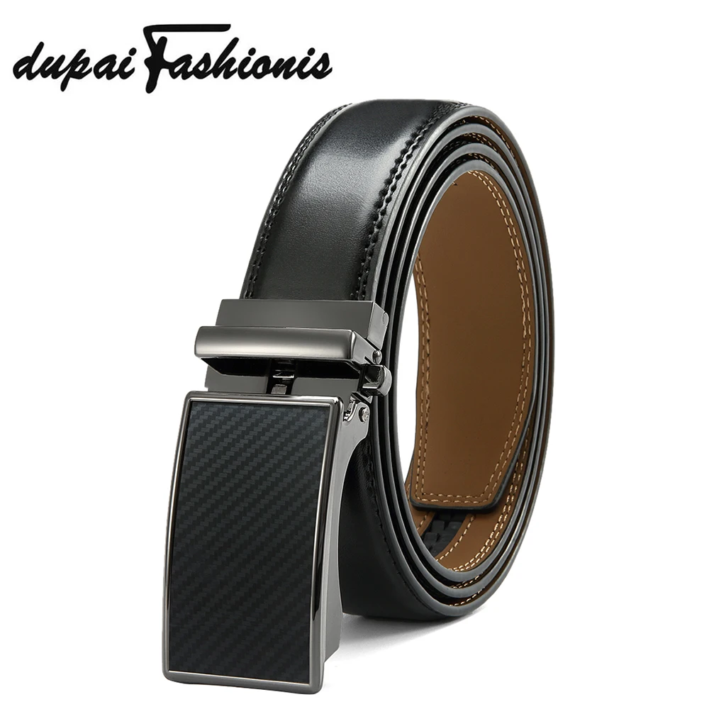 

DUPAI FASHIONIS Men Belt Male Genuine Leather Belt Men Strap Belts For Men Automatic Buckle Black Men's Belt Gifts