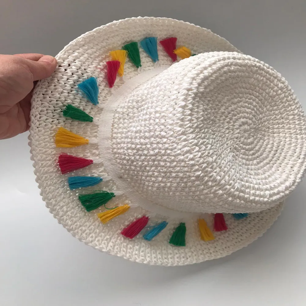 

Beach Hat Summer Holiday For Handmade Design Stylish Convenient Mesh Crochet Handwork Weave Light Comfortable