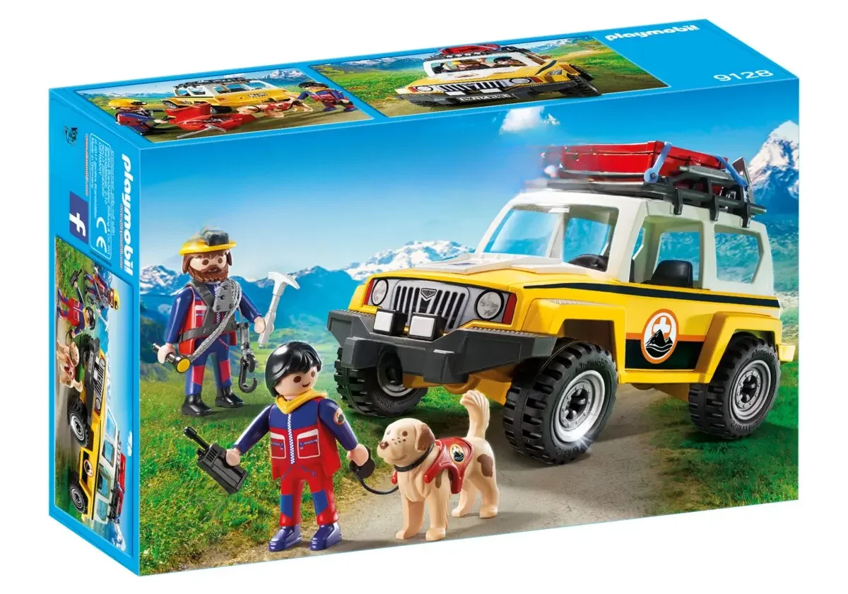 Playmobil Veículo de Resgate de Montanha, 9128, carro, original, brinquedos, crianças, meninas,