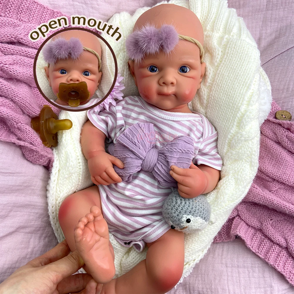

Top Grade Full Body Silicone Reborn Baby Girl Doll with Hand-Painted Details Stretchable Emotional Support Toy to Reduce Anxiety