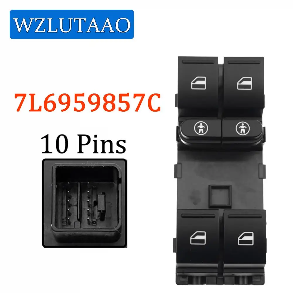 

Master Power Window Switch Button 7L6959857C 7L6959857E 7L6959857 For VW Touareg 2003-14 VW Sharan Touran Seat Alhambra 2011-16