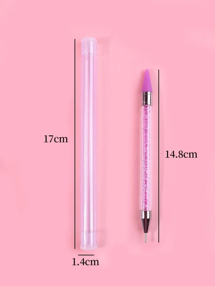 1 Stück Wachs-Nagelstecker-Applikator, Doppelendiger Wachsstift für Strasssteine, Kristall- & Edelstein-Nagelkunst-Werkzeug für DIY-Maniküre – Detail 6