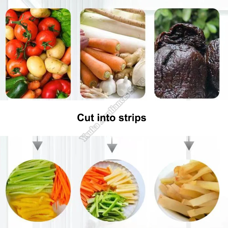 Cutting Machine Commercial Multi-Functional Fruit And Vegetable Push Bar Radish Sweet Potato Taro Cucumber Chips Maker