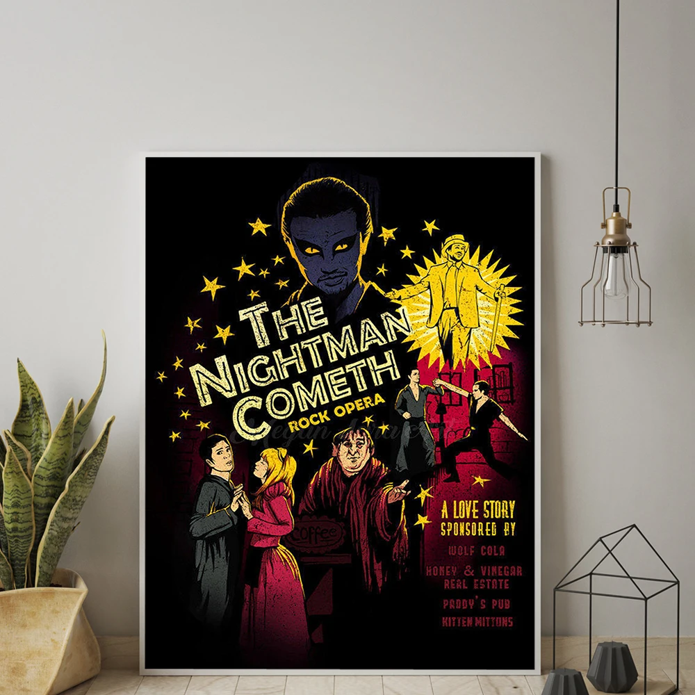 The Nightman Cometh Rock Opera Posters And Prints Canvas Painting  A Love Story Movie Wall Art Picture Living Room Home Decor