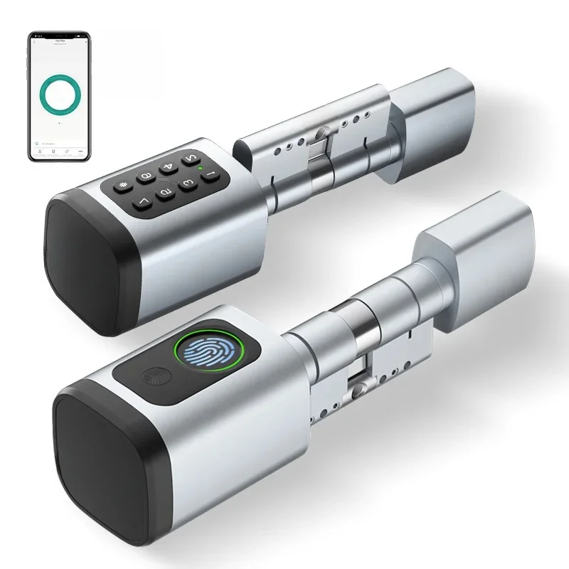 Euro TTLock APP Vingerafdruk of code Wachtwoord Digitale RFID-kaartcilinder Slim deurslot Elektronisch met Alexa Google Home - afbeelding 2