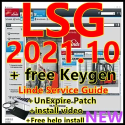 2024 hot sell !! Newest 2021.10 Linde Service Guide LSG 5.2.2 update U0213 [10.2021] or U019 [12.2019]+Expire Patch +free keygen