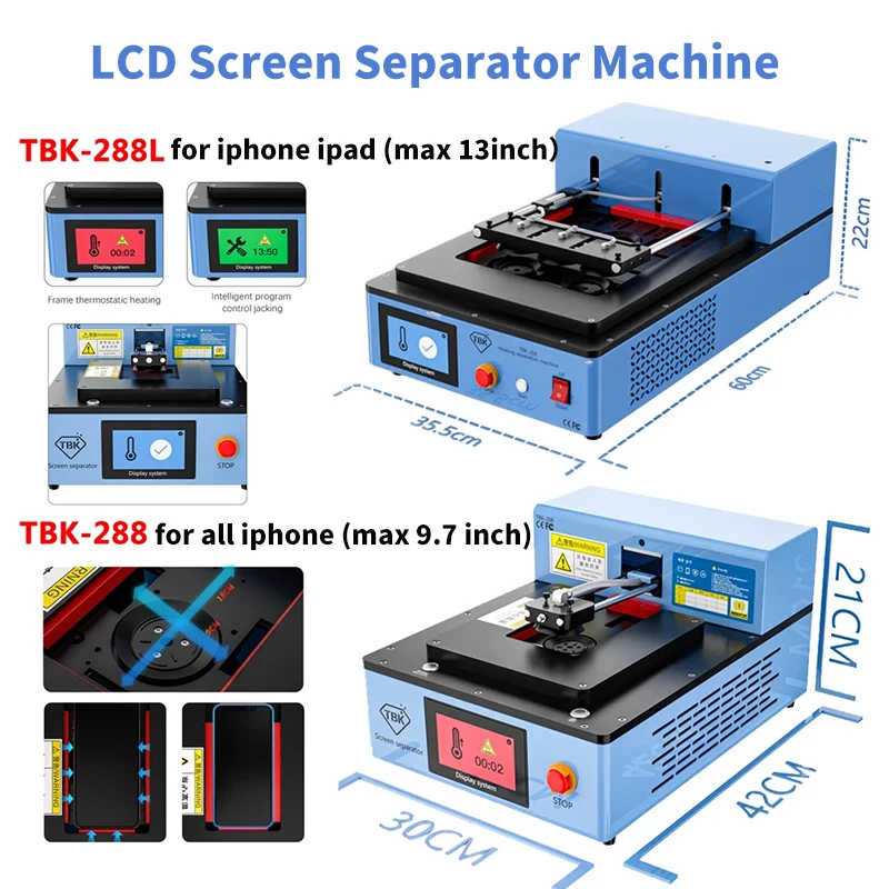 TBK 288 LCD Screen Separator Screen Removal Machine TBK 288L For