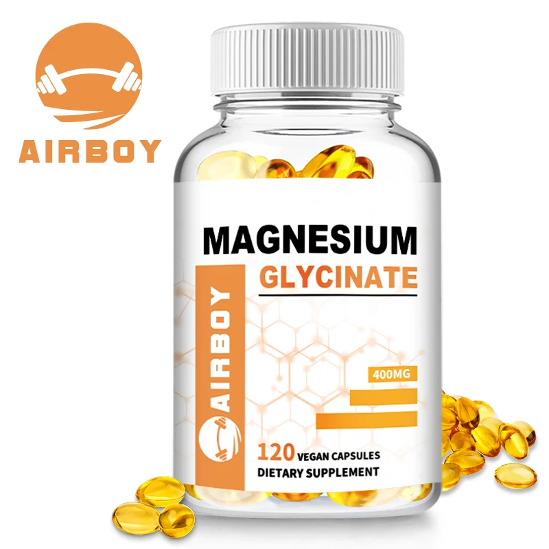 Magnesium Glycinate - High Absorption - for Muscle, Nerve, Bone and Heart Health, Stress & Anxiety Relief - 120 Capsules