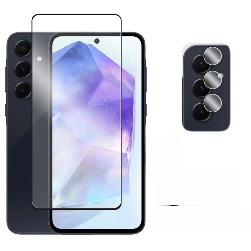 Dla Samsung Galaxy A55 5G Szkło Dla Samsung A05s A05 A15 A25 A35 A55 Szkło hartowane 2.5D Pełna osłona Klej Folia ochronna na ekran — zdjęcie 2