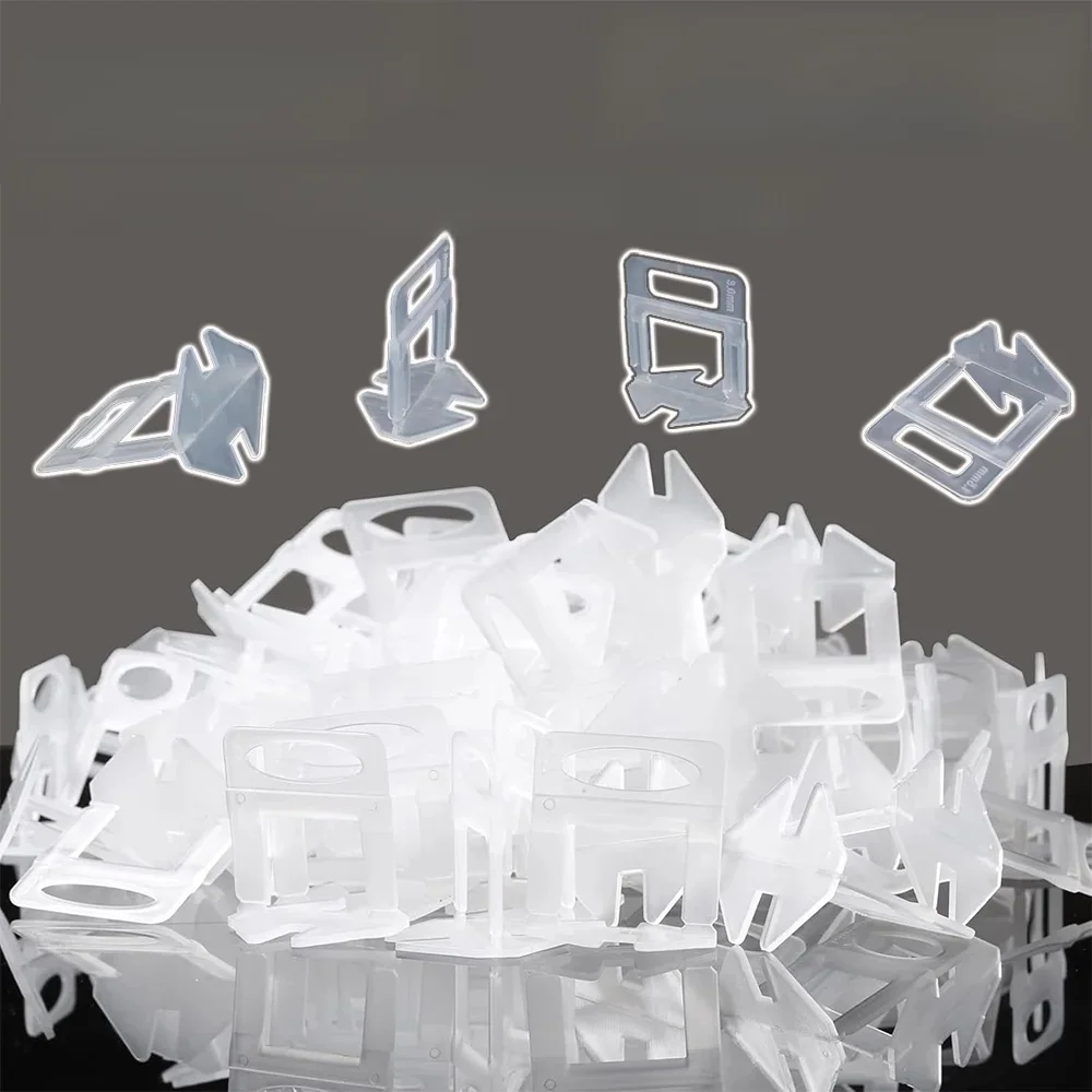 100-1500 Stuks Keramische Tegel Leveling Systeem Clips Tegel Spacers Legging Clips 0.35/0.5/1/1.5/2/2.5/3mm Bouw Gereedschap - afbeelding 2