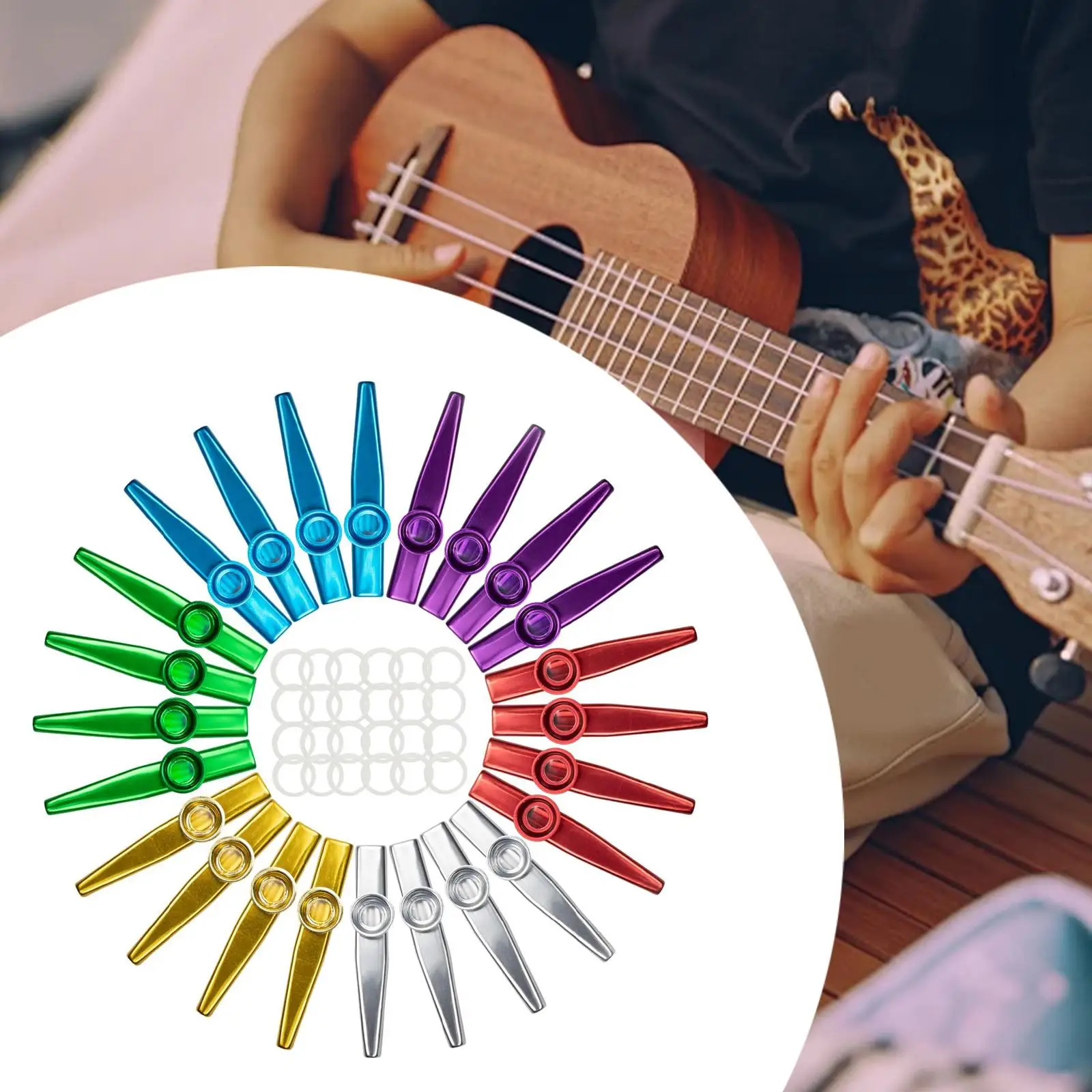 24 Pcs Metal Kazoos…