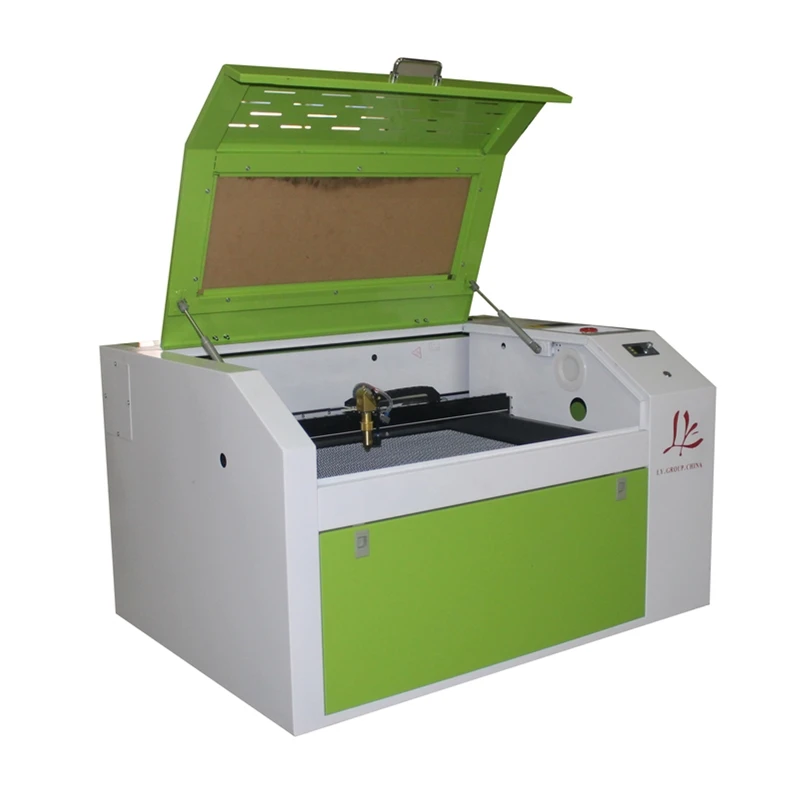LY 4040/5030/6040 40 واط CO2 آلة قطع النقش بالليزر مع لوحة تحكم LCD ولوحة قرص العسل إصدار عادي أو غير متصل
