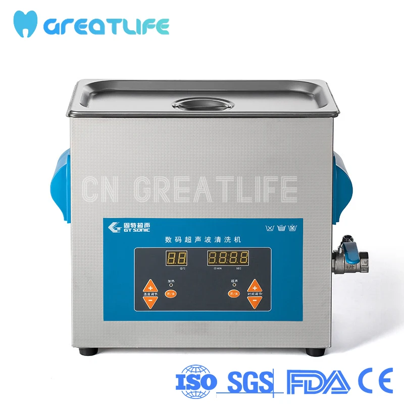 

Professional Digital Timer Heater 6L Dental Ultrasonic Cleaner for Cleaning Tooth Jewelry Glasses Watch Dentures Small Parts