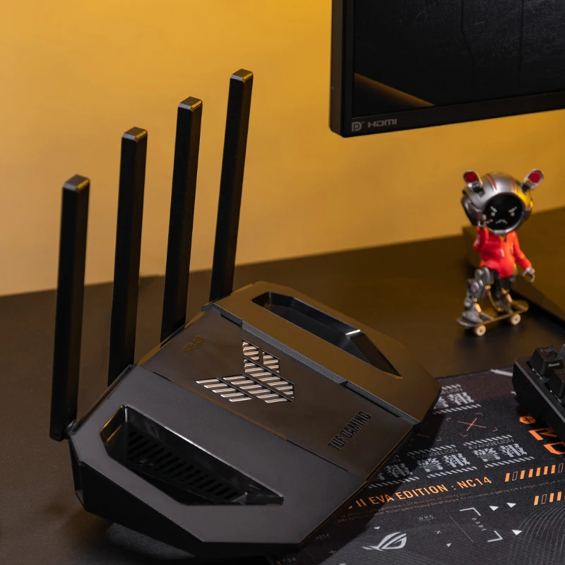 ASUS TUF Gaming BE3600 WiFi 7 Router with AI functions and high-speed Ethernet ports