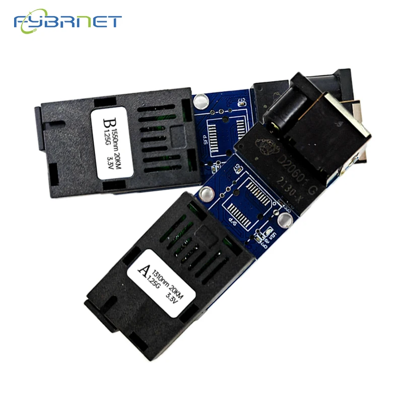 5 Pairs Mini SC Gigabit fiber Media Converter 1F1E placa metro fibra PCBA Board Single mode Simplex 100/1000M Fiber Switch