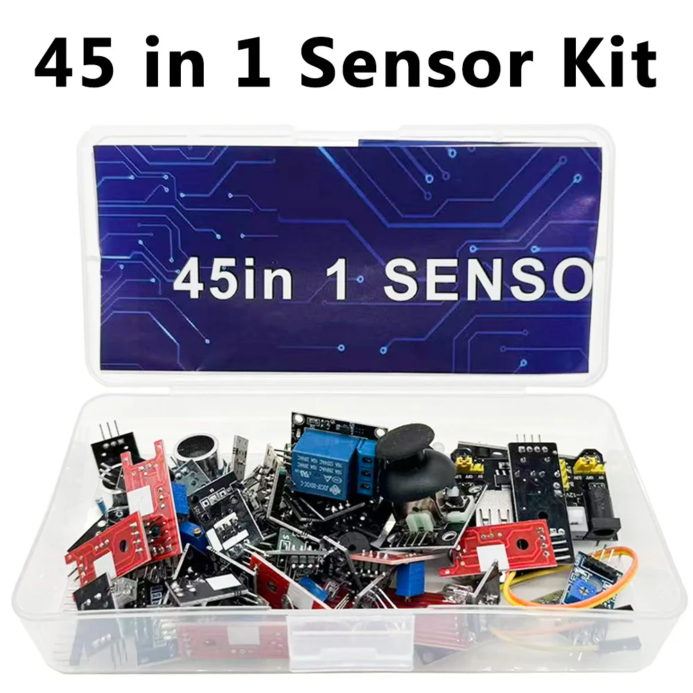 45 in 1 Sensor Moudle Kit for arduino,  Raspberry Pico Eletronic DIY Kit suitable for Smart Car Kit