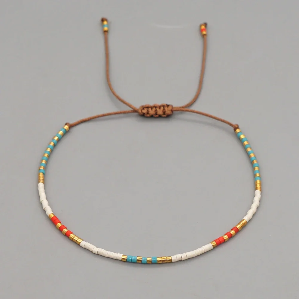 Go2Boho Miyuki bransoletki z koralików prosta cienka bransoletka czeski Pulsera biżuteria w stylu rodzimym opaska dla kobiet biżuteria hurtowych — zdjęcie 2