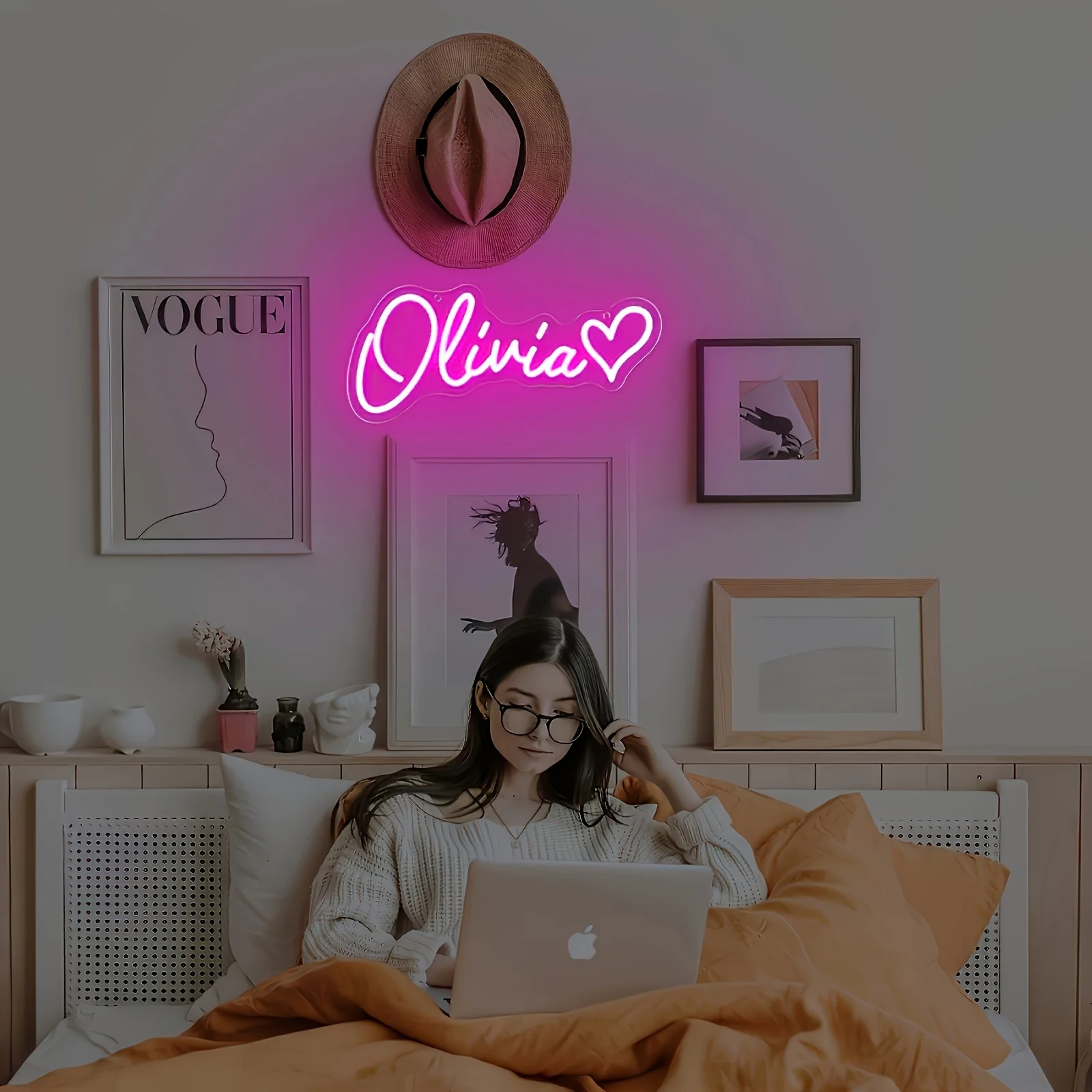 Custom Neon LED Wall Sign with Dimmer, USB-Powered Decorative Light for Bedroom, Parties, Weddings, Birthdays - Personalized view 4