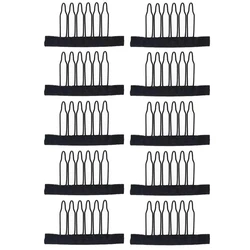 Wig Comb Clips Cloth And Stainless Steel Wig Combs 6 Teeth Hair Wig Clips For Lace Wig Cap Wig For Hair Extensions Accessories
