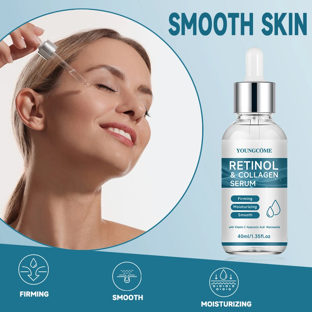 

Retinol Wrinkle Face Serum Collagen Hyaluronic Acid Forehead Fine Lines Lifting Anti-Aging Glowing Serum Facial Skin Care new
