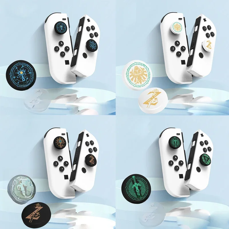 4 pièces Anime jeu Joystick couverture pouce bâton poignée capuchon pour Nintendo Switch Lite OLED JoyCon contrôleur manette manette de jeu étui