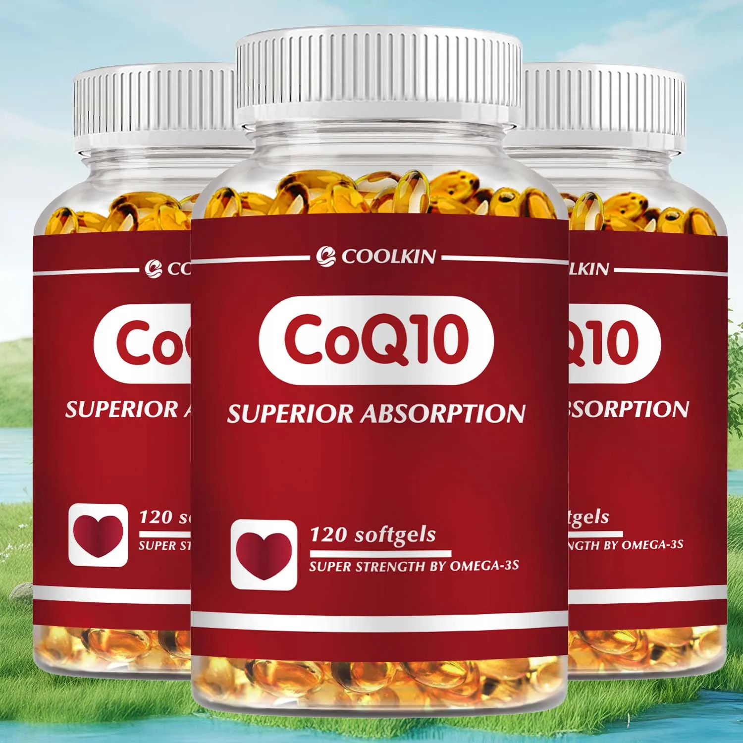 CoQ10 Capsules - Good for Heart Health and Energy Production, Promotes Blood Circulation, Antioxidant - 120 Capsules