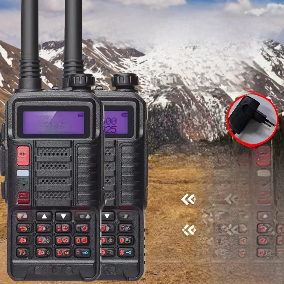 2 stuks Baofeng Uv 10r Professionele Walkie Talkies High Power Dual Band 2-weg Cb Ham Radio Hf Transceiver Vhf Uhf Bf UV-10R Nie - afbeelding 2