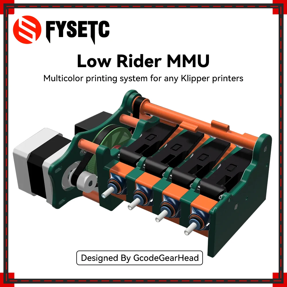 

NEW Low Rider MMU Multicolor Printing system For Any Klipper Printers Easy Install Compact Design Open-Source Voron