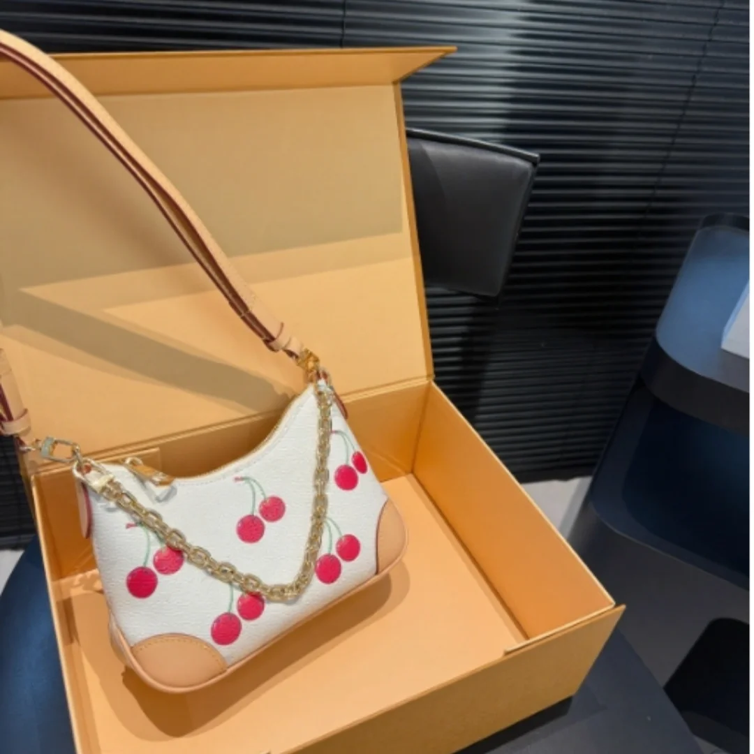 

New Women's Mini Horn Bag Cherry Series Classic Versatile Fashion High Quality 2025 Female Bag 21*11