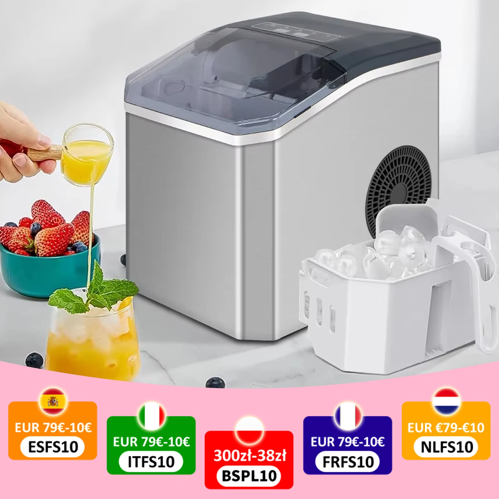 Machine à glaçons électrique pour la maison, machines de cuisine, cubes électriques, machine à glace professionnelle pour le café domestique, IM42, 220 V