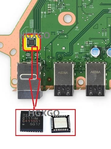 2---30PCS For XBOX Series  S / X  U47 ETHERNET NIC IC CHIP   8111HM REALTEK GIGABIT ETHERNET CONTROLLER On Motherboard Fix Part