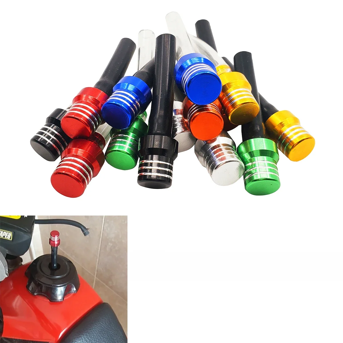 AliExpress XCMT Motorcycle Gas Fuel Cap Single Way Valves Vent Breather Hoses Tubes For Motocross ATV Quad Dirt Pit Bike Fuel Tank Breather Pipe