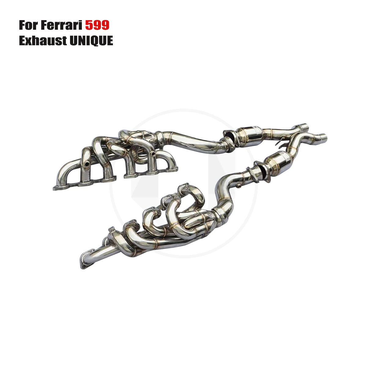 UNIQUE manifold downpipe For 2006+ Ferrari 599 V12 6.0T Equal Length X tube SS304 exhaust manifold With insulator