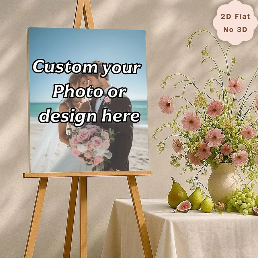 Fully Custom Photo Welcome Sign, A 2d Vertical Welcome Board Where You Can Personalize The Picture, Design, And Text.