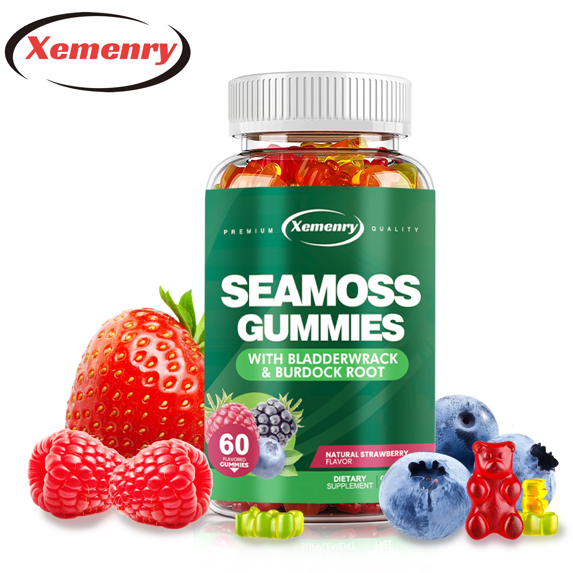 SEAMOSS Gummies - Strengthens The Immune System, Improves Gut Health, and Improves Skin and Joint Health - 60 Gummies