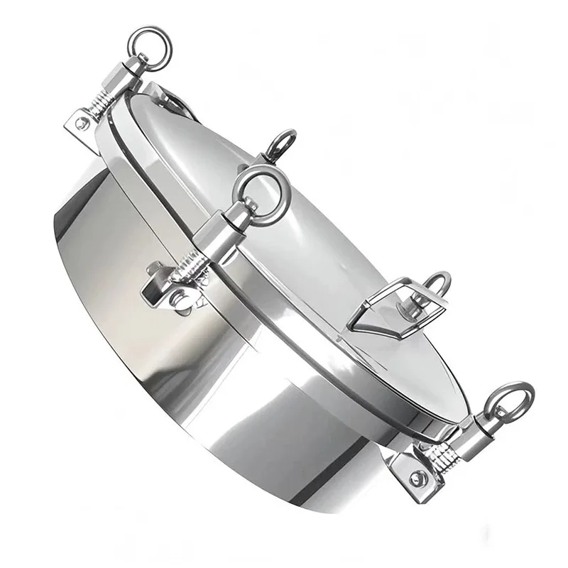 DN300 pressure manhole cover round pressure manhole reactor tank observation pressure manhole tank truck dedicated SS304