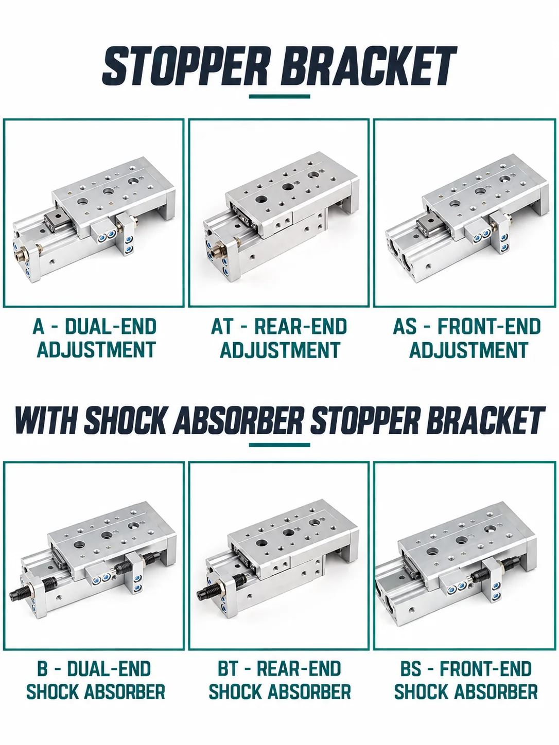 MXQ Cylinder Stroke Adjuster Buffer Accessories MXQ-AS6 MXQ-A8 MXQ-BS12 MXQ-BT16 MXQ-20B MXQ-25AT MXQ-6AT MXQ-AT8 MXQ-AT12