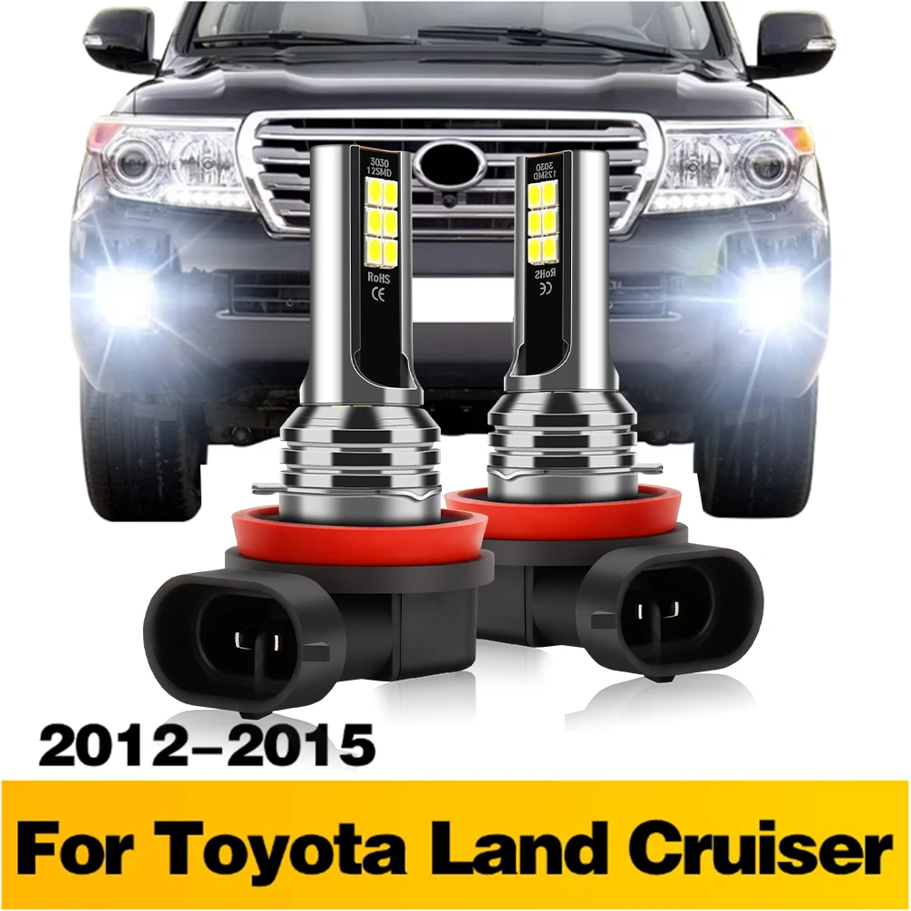 

2Pcs LED Lamp Bulbs H8 H11 H16JP 3030SMD Car Front Fog Light Accessories For Toyota Land Cruiser 2012 2013 2014 2015