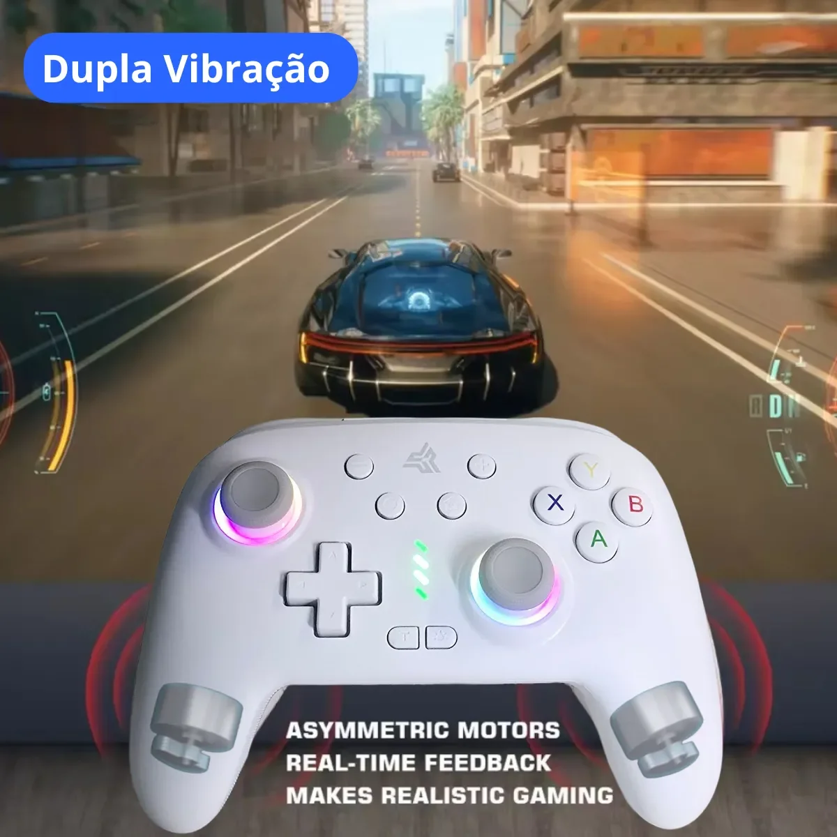 Bluetooth Wireless Gamer Control For PC Mobile Consoles Gamepad Joystick With Turbo Vibration Function and Long Lasting Battery