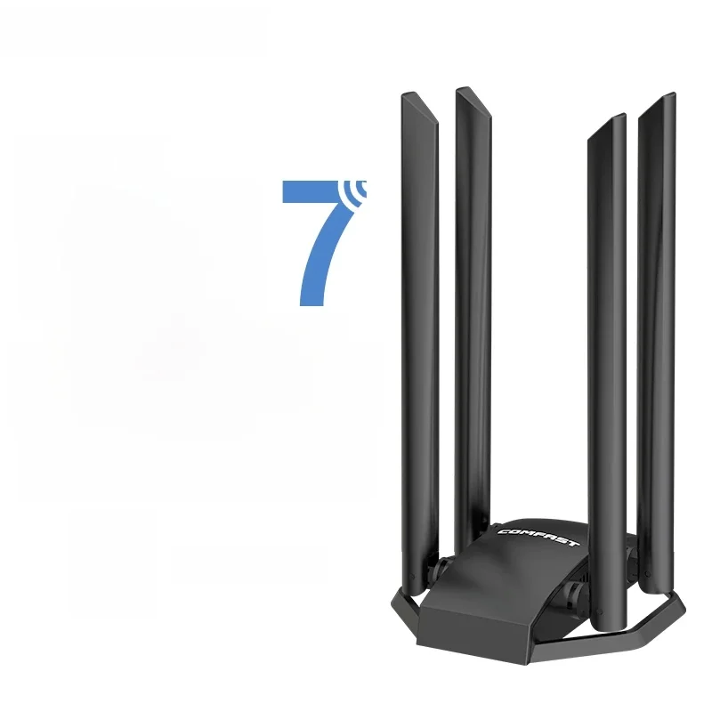 COMFAST WiFi 7 BE6500 adaptateur USB 2.4G/5.8G/6G USB 3.0 WIFI haute Gain 4 antenne carte réseau sans pilote pour PC/ordinateur portable Win10/11