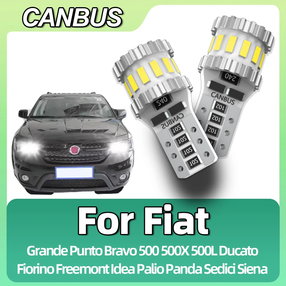 

For Fiat Grande Punto Bravo 500 500X 500L Ducato Fiorino Freemont Idea Palio Panda Sedici Siena LED Clearance Lights T10 CANbus