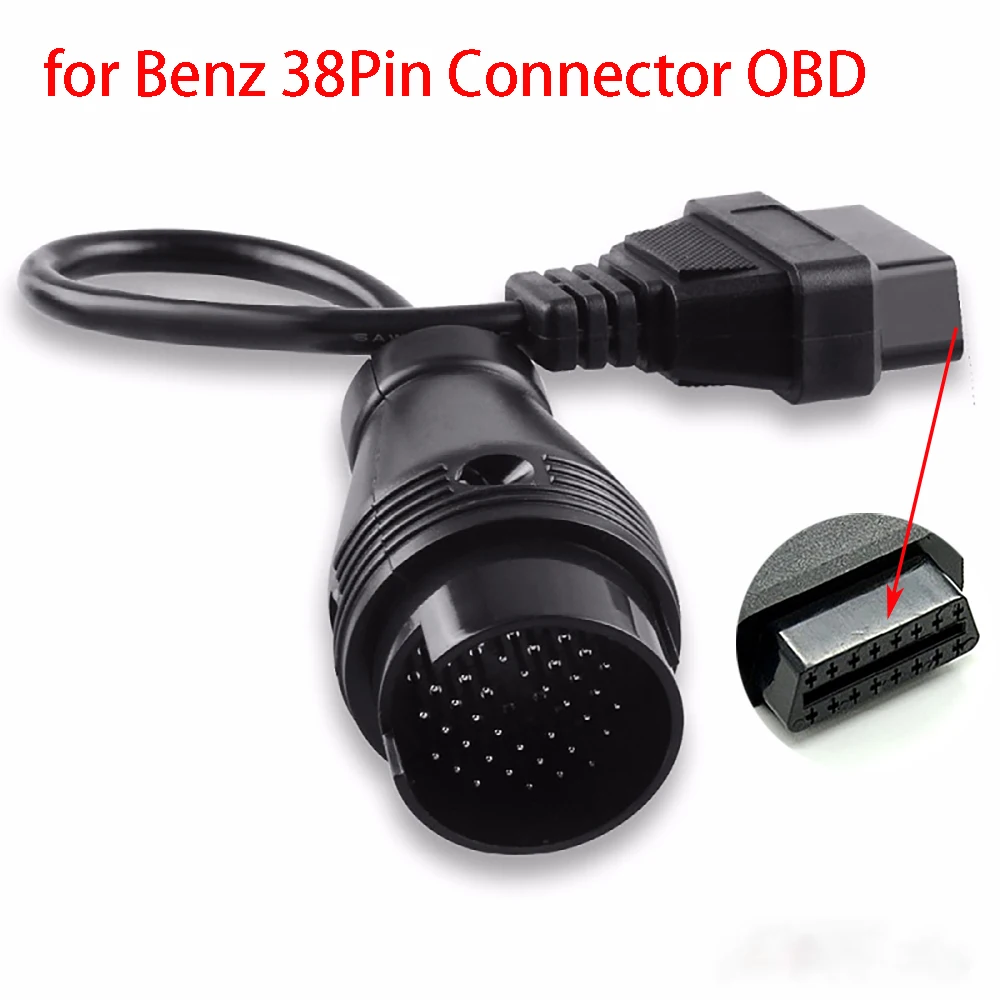 

Для Mercedes 38-контактный разъем на 16-контактный разъем OBD OBD2 диагностический адаптер для Benz 38-контактный соединительный кабель высокого качества
